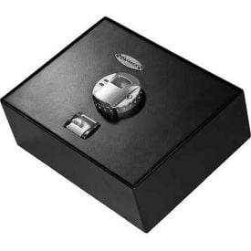 Barska Top Opening Biometric Safe Pistol Cabinet AX11556 - 14-3/4""W x 11-1/4""D x 5""H Black