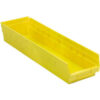 Global Industrial™ Plastic Nesting Storage Shelf Bin 6-5/8""W x 23-5/8""L x 4""H Yellow