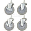 Global Industrial™ 3"" Swivel Caster Set w/ Locks For Shop Desk