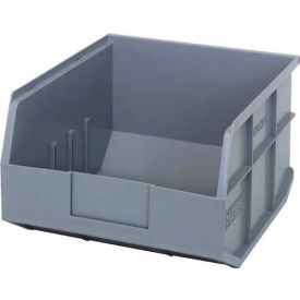 Quantum Plastic Stacking and Hanging Shelf Bin SSB425 11""W x 12""D x 7""H Gray