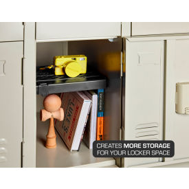 LockerMate Adjust-A-Shelf School Locker Shelf Black