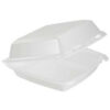DART® DCC85HT1 Foam Hinged Food Container 1 Compartment White 200/Carton