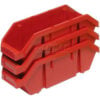 Quantum Plastic Quickpick Double Hopper Bin 9-1/4""W x 14""D x 6-1/2""H Red