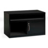 Interion® 36"" Low Credenza with Door - Black