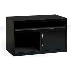 Interion® 36"" Low Credenza with Door - Black