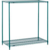 Nexel® 2 Shelf Poly-Green® Wire Shelving Unit Starter 72""W x 14""D x 34""H