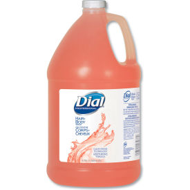 Dial Body & Hair Shampoo Gender Neutral Peach Scent Gallon Bottle 4/Case - DPR03986