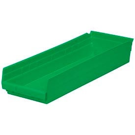 Global Industrial™ Plastic Nesting Storage Shelf Bin 8-3/8""W x 23-5/8""L x 4""H Green