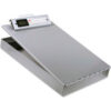 Saunders Redi-Rite Aluminum Storage Clipboard with Calculator 8-1/2"" x 12"" Silver