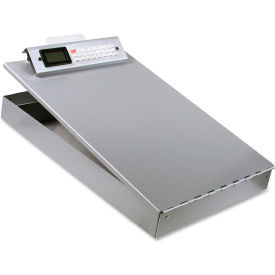 Saunders Redi-Rite Aluminum Storage Clipboard with Calculator 8-1/2"" x 12"" Silver