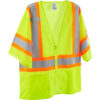 Global Industrial™ Class 3 Hi-Vis Safety Vest 4 Pockets Two-Tone Mesh Lime 2XL/3XL