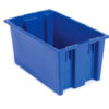 Akro-Mils® Plastic Nest & Stack Tote 19-1/2""L x 13-1/2""W x 8""H Blue