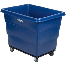 Global Industrial™ Plastic Bulk Box Truck 12 Bushel Steel Chassis Base Blue