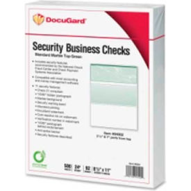 Docugard Security Business Checks with Marble Top 8-1/2"" x 11"" Green 500 Sheets/Pack