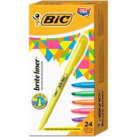 BIC® Brite Liner Highlighter Chisel Tip Assorted Colors 24/Set