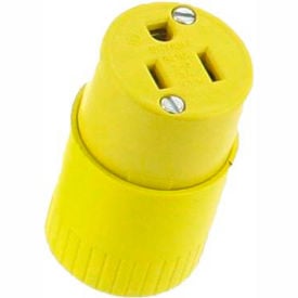 Bryant 5969BY TECHSPEC® Straight Blade Connector 15A 125V Yellow 2-Pole 3-Wire