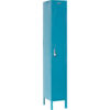 Global Industrial Paramount® 1-Tier 1 Door Locker 12""W x 12""D x 66""H Blue Unassembled