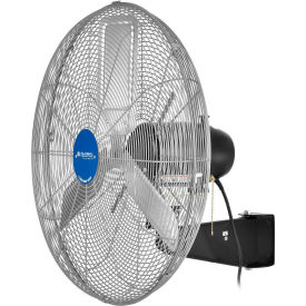 Global Industrial™ 24"" Deluxe Oscillating Wall Mount Fan 3 Speed 8650 CFM 1/2 HP