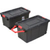 Sterilite Wheeled Industrial Tote - Black/Racer Red 40 Gallon 36-3/4""L x 21-3/8""W x 18""H