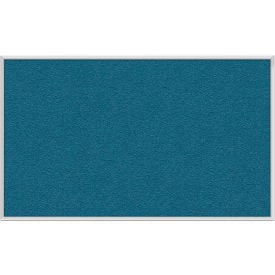 Ghent 4' x 10' Bulletin Board - Ocean Vinyl Surface - Silver Frame