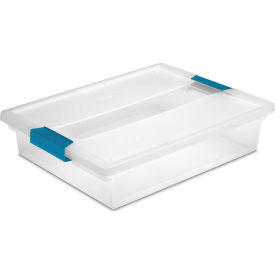 Sterilite Large Clip Clear Storage Box With Latched Lid 19638606 - 14""L x 11""W x 3-1/4""H