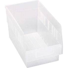 Plastic Nesting Storage Shelf Bin QSB202 6-5/8""W x 11-5/8""D x 6""H Clear