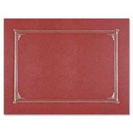 Geographics® Linen Certificate Cover 12-1/2"" x 9-3/4"" Burgundy 6/Pack