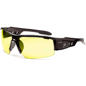 Ergodyne® Skullerz® Dagr Safety Glasses Yellow Lens Black Frame