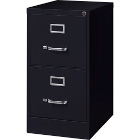 Hirsh Industries® 22"" Deep Vertical File Cabinet 2-Drawer Letter Size Black