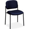 basyx® by HON® Stacking Armless Guest Chair - Fabric - Navy