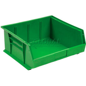 Global Industrial™ Plastic Hang & Stack Bin 10-7/8""L x 11""W x 5""H Green