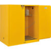 Global Industrial™ 110 Gallon Drum Storage Safety Cabinet with Rollers Manual Close