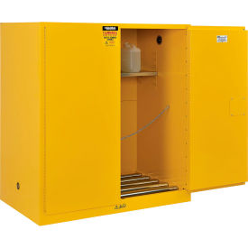 Global Industrial™ 110 Gallon Drum Storage Safety Cabinet with Rollers Manual Close