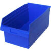 Plastic Nesting Storage Shelf Bin QSB810 11-1/8""W x 17-7/8""D x 8""H Blue