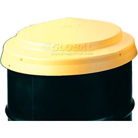 Eagle 1667 Yellow High Density Polyethylene (HDPE) Drum Cover - For Open Head Drums