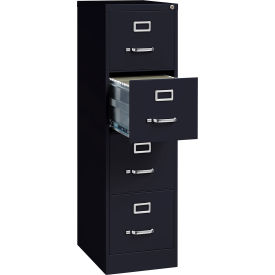 Hirsh Industries® 22"" Deep Vertical File Cabinet 4-Drawer Letter Size Black
