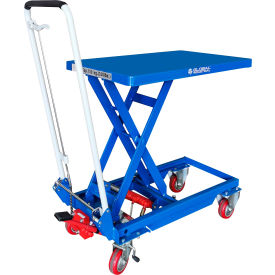 Global Industrial™ Mobile Scissor Lift Table 27""L x 17""W Platform 330 Lb. Capacity