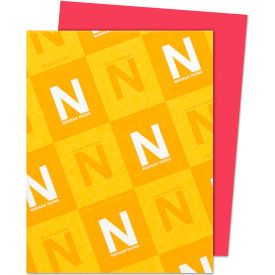 Neenah Paper Astrobrights Card Stock Paper 8-1/2"" x 11"" Re-Entry Red 250 Sheets/Pack