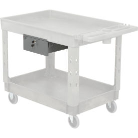 Global Industrial™ Drawer w/Divider for Plastic/Steel Carts 10-3/4""L x 18""W x 4-1/2""H Gray