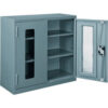 Global Industrial™ Clear View Wall Storage Cabinet 30""W x 12""D x 30""H Assembled Gray