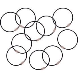 Ergodyne® Arsenal® Wire Cable Key Ring Black Pack of 10