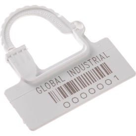 Global Industrial™ One Piece Padlock Seal White 100/Pack