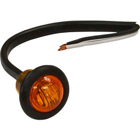 Buyers .75"" Round Marker Clearance Lights - 3 LED Amber With Stripped Leads - 5627527
