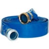 4""  x  100' PVC Lay Flat Discharge Hose Coupled w/ M x F Aluminum Short Shanks