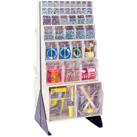 Quantum Tip Out Bin Floor Stand QFS248-76- Double Sided 48" H Gray