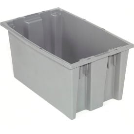 Akro-Mils® Plastic Nest & Stack Tote 19-1/2""L x 13-1/2""W x 8""H Gray