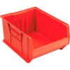 Quantum Plastic Hulk Stacking Bin 16-1/2""W x 24""D x 11""H Red