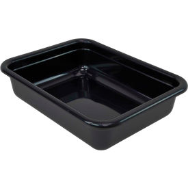 Quantum Bussing Tub 22""L x 17""W x 5""H Flat Bottom Bus Box Polypropylene Black