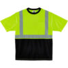 Ergodyne® GloWear® 8289BK Hi-Vis T-Shirt Black Bottom Class 2 5XL Lime