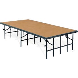 Portable Stage with Carpet - 96""L x 48""W x 24""H - Black